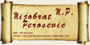 Mijobrat Perošević vizit kartica